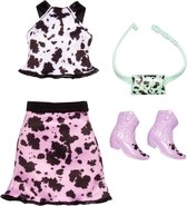 Barbie Kleding Outfit 'Zebra' - Rok, Top, Laarzen en Heuptasje - Accessoires