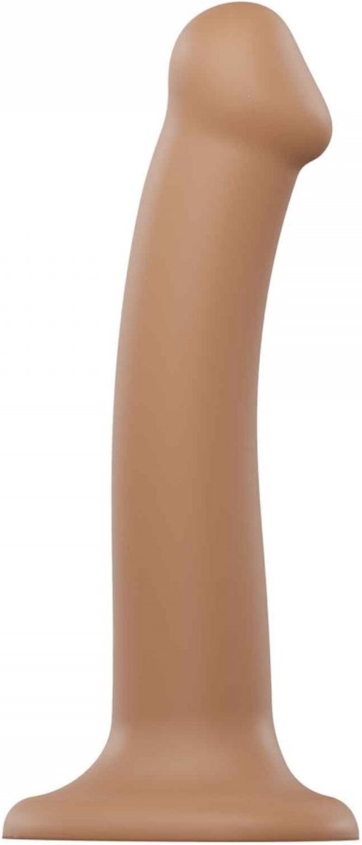 Goedkoopste Strap-On-Me - Semi-Realistische Dual Density Buigzame Dildo Caramel M