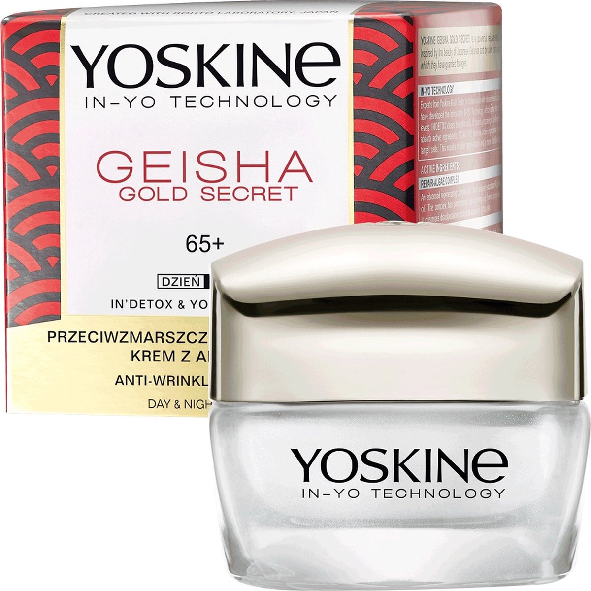 Yoskine - Geisha Gold Secret 65+ Cream From Algae Nori Anti-Wrinkle Firms For Day And Night 50Ml