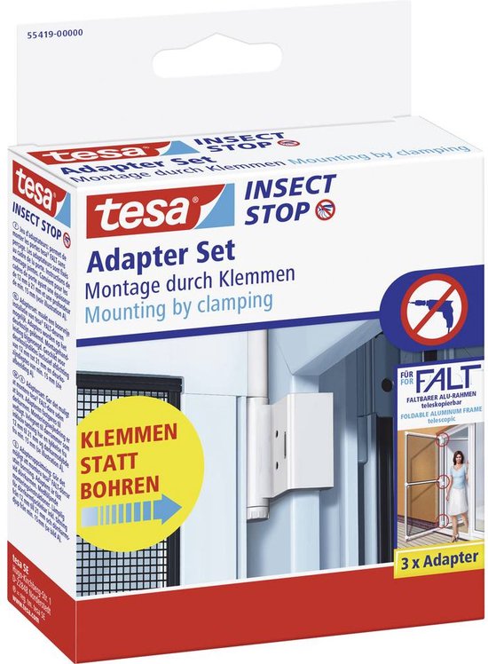 Foto: Tesa 55419 00 00 falt vliegenhor adapterset geschikt voor merk tesa tesa vliegenhor 1 stuk s 