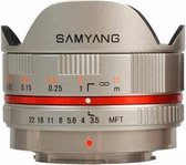 Samyang 7.5mm F3.5 UMC Fisheye - Prime lens - geschikt voor Micro 4/3 -zilver