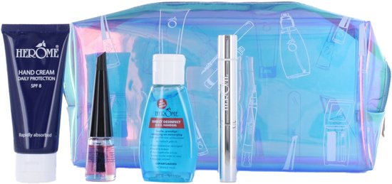 Herome Holiday Set - Mini Reisset van 4 met Handcrème, Direct Desinfect, Nail Whitener & Cuticle Pen