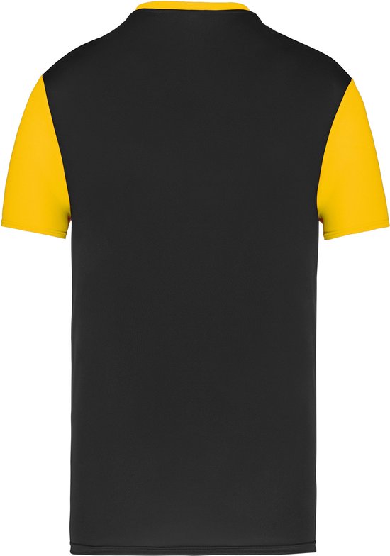 Tweekleurig herenshirt jersey met korte mouwen 'Proact' Black/Yellow - M