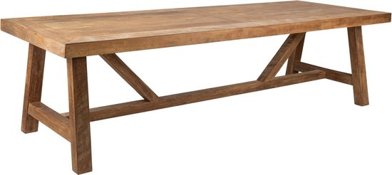 DTP Home Dining table Monastery rectangular,78x280x100 cm, 8 cm top with envelope, recycled teakwood