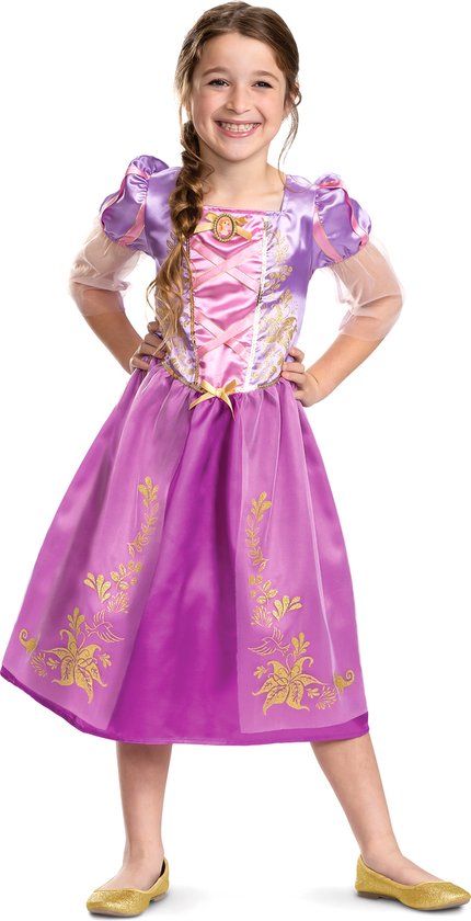 DISGUISE - Rapunzel vermomming met glitters voor meisjes - jaar)