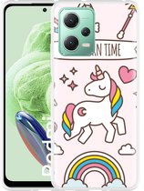 Cazy Hoesje geschikt voor Xiaomi Redmi Note 12 Unicorn Time