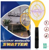 Intelectro Elektrische Vliegenmepper - Voor een Mug- en Vliegvrije Omgeving! - Insecten Killer - Verwijderbare Batterijen (inbegrepen) - Geel - Levering Sneller dan Aangegeven!