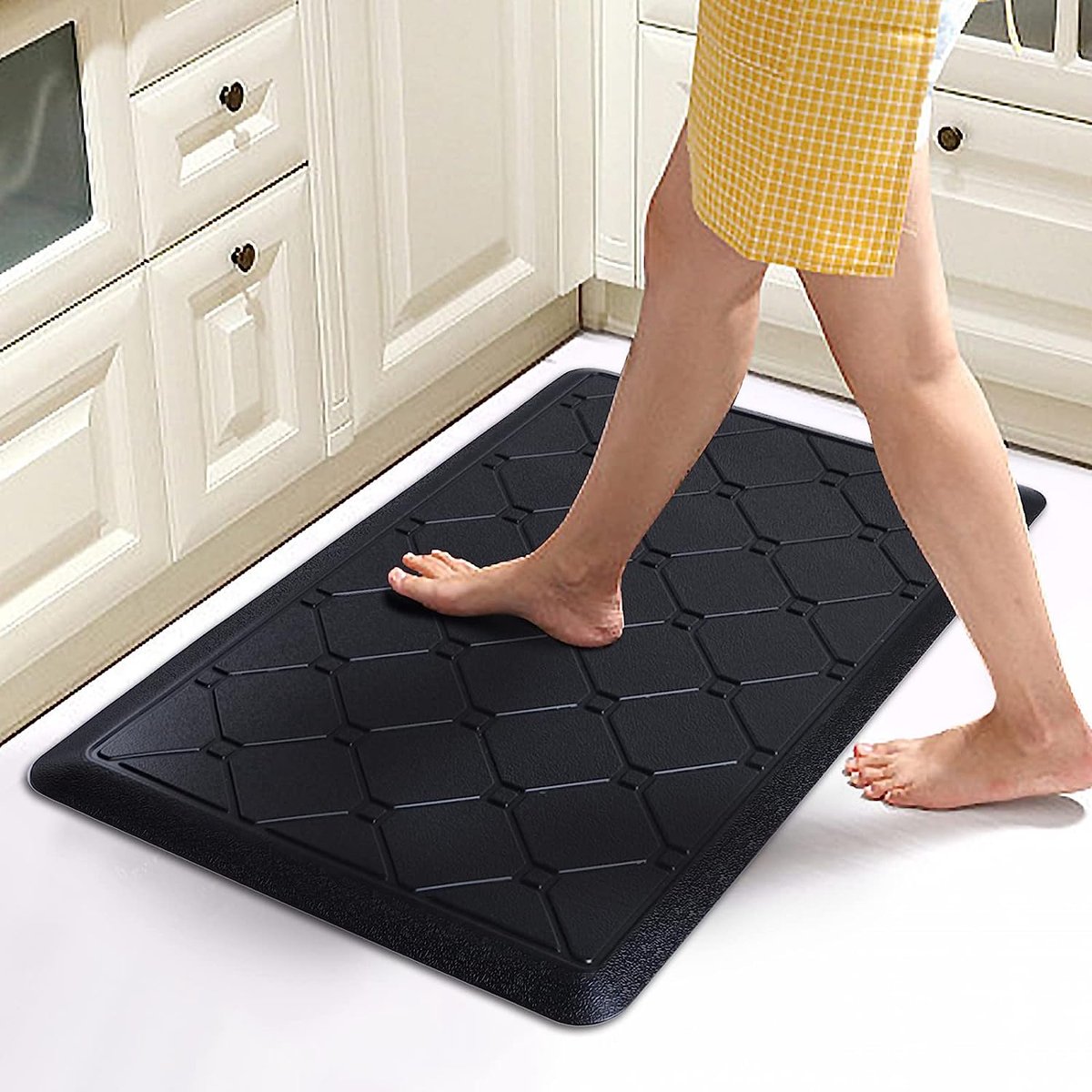 Tapis de cuisine pour sol de cuisine devant de l'évier imperméable  antidérapant PVC