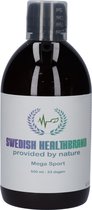 Swedish Healthbrand Mega Sport vloeibare vitamine ( NON-GMO ) voor 33 dagen inclusief maatbeker voor inname met 142 actieve ingredienten, 69 verschillende mineralen, Amino zuren, Super Greens - 500ml inhoud dagelijkse inname 15ml