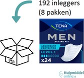 8 packs TENA Men Niveau 1 - 7 + 1 gratuit
