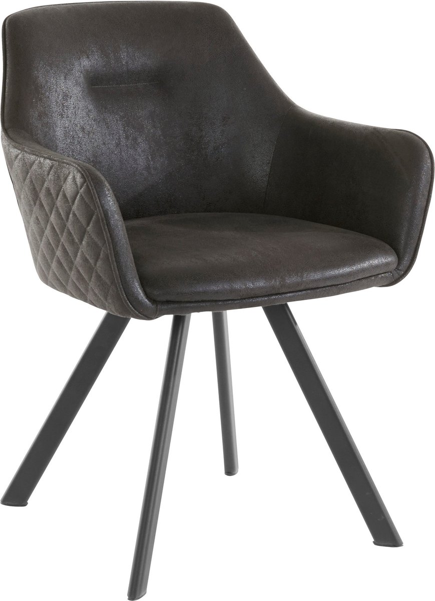Notio Living Brooke-Stoel - Set van 4 - Wit Zwart