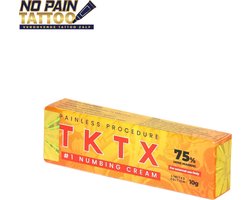 NO PAIN TATTOO® TKTX - Gold 75% - Tattoo crème - verdovende Creme - Tattoo zonder pijn - Snelwerkend en langdurig -Zalf voor tattoo -10 g