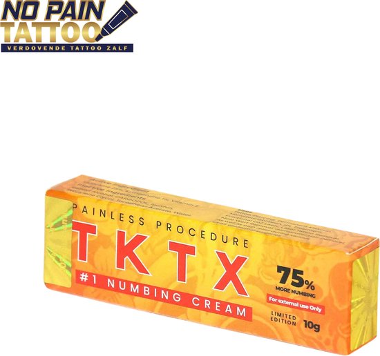 TKTX - Or 75% - Crème de tatouage - Crème anesthésiante - Tatouage