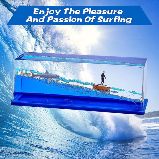Insubmersible Surf Boy Wave Bateau Fluide Jouet dans une Boîte Bouteille  Décorations
