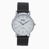 Flat style horloge zilver
