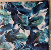 Kussenhoes - Decoratieve kussenhoes 45x45 cm - Blauw groene bladeren