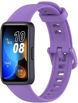 Siliconen Smartwatch bandje - Geschikt voor Huawei Band 8 / Huawei Band 9 siliconen bandje - paars - Strap-it Horlogeband / Polsband / Armband