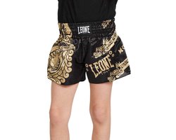 Leone1947 Montezuma Style Kickboks-en Muay Thai-shorts Zwart M