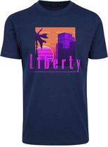 Mister Tee - T-shirt Homme Liberty Sunset - S - Blauw