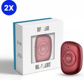 RF-V50 - Duo Pack - Bouton d'urgence GPS avec tracker - Bouton d'alarme pour les personnes et les personnes âgées - Détection de chute - Incl. KPN-Carte SIM - Fonction Call & Speech - Red Velvet