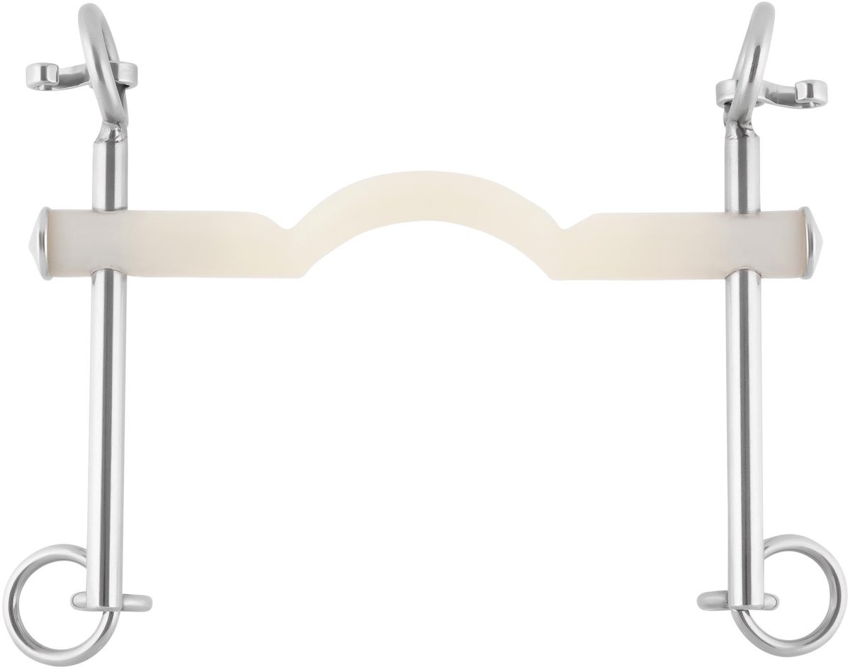 Nathe Dressuurstang met Tongboog 15mm 12.5 | Roest | Dressuurstangen paard