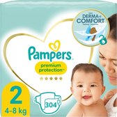 Pampers Premium Protection - Maat 2 (4kg - 8kg) - 304 Luiers - Maandbox