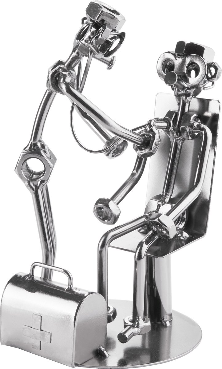 BRUBAKER Schroef Man Ingenieur - Handgemaakte IJzer Figuur Metal Man Technician - Metalen Figuur Cadeau Idee voor Ingenieurs