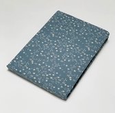 Petite Amélie Hoeslaken - Bloemenprint - Blauw - 90x40 cm - Ademend - Babymatras