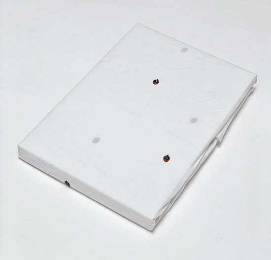 Petite Amélie Hoeslaken - Herfstprint - Wit - 60x120 cm - 100% Katoen - Babymatras