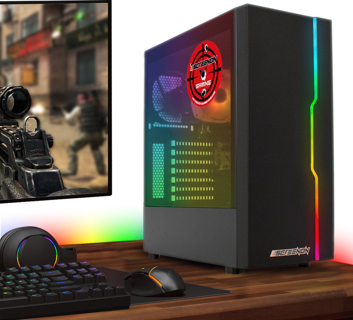 ScreenON - Game PC - AMD Ryzen 3 - 240GB SSD - Radeon RX - afbeelding 3