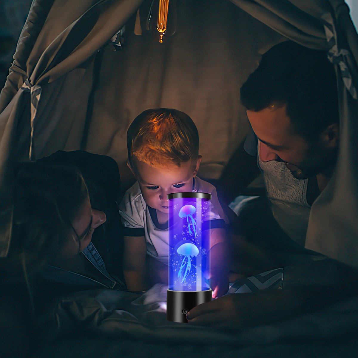 Juspota Kwallen Lamp met 12 witte ruis en bluetooth-luidspreker, Jellyfish lamp met 10 kleuren en afstandsbediening, RGB-lamp met kwallen voor kinderen en volwassenen, Jellyfish lamp ter decoratie