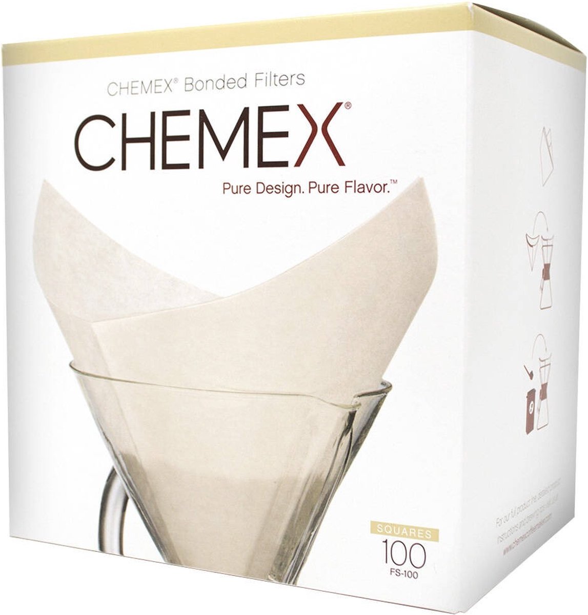 Chemex koffiefilters - FS-100 Bonded (gevouwen) - 100 stuks