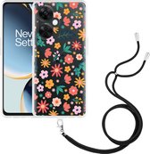 Cazy Hoesje met koord geschikt voor OnePlus Nord CE 3 Lite 5G Always have flowers