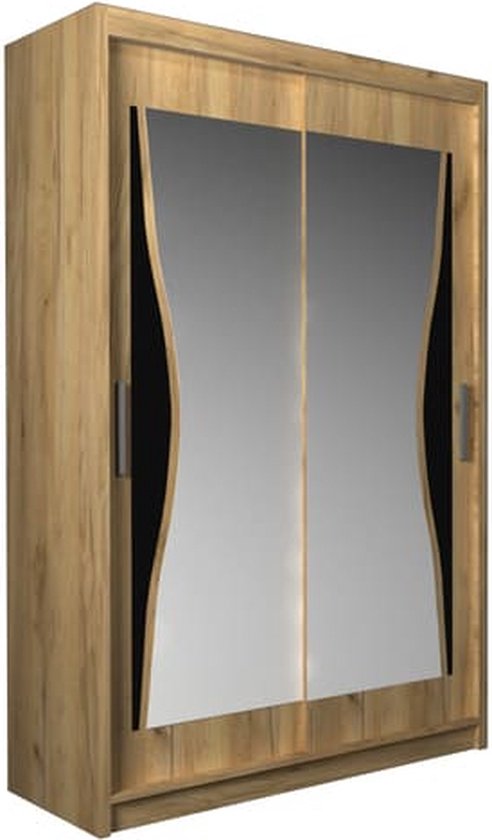 Kledingkast met spiegel Tumia 150 - Bruin