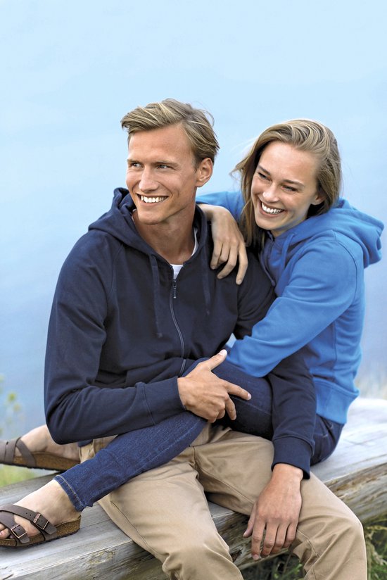 Fairtrade Sweat à capuche Zip avec capuche pour homme Pink - M