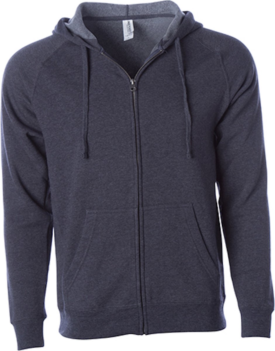 Independent Unisex Midweight Special Blend Raglan Zip Hood NP355 - Midnight - 3XL