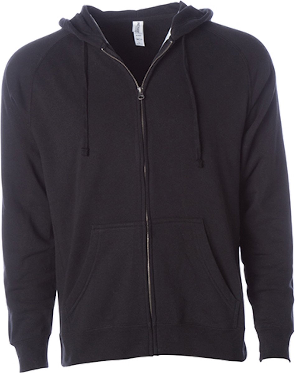 Unisex Midweight Special Blend Zip Hoodie Black - XXL
