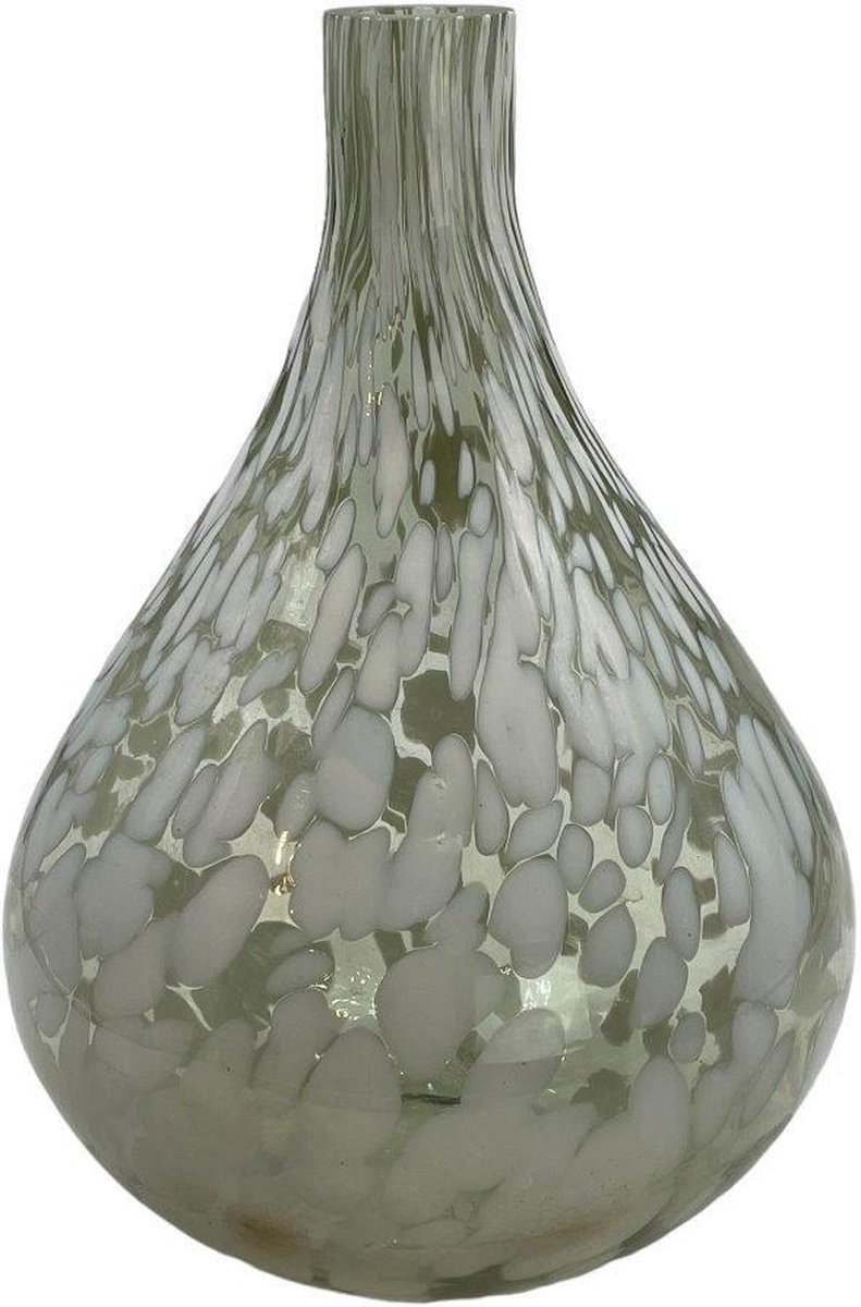 VAAS IOWA GLAS GROEN MET DOTS