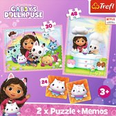 Gabby's Dollhouse 3-in-1 Set Puzzels + Memory