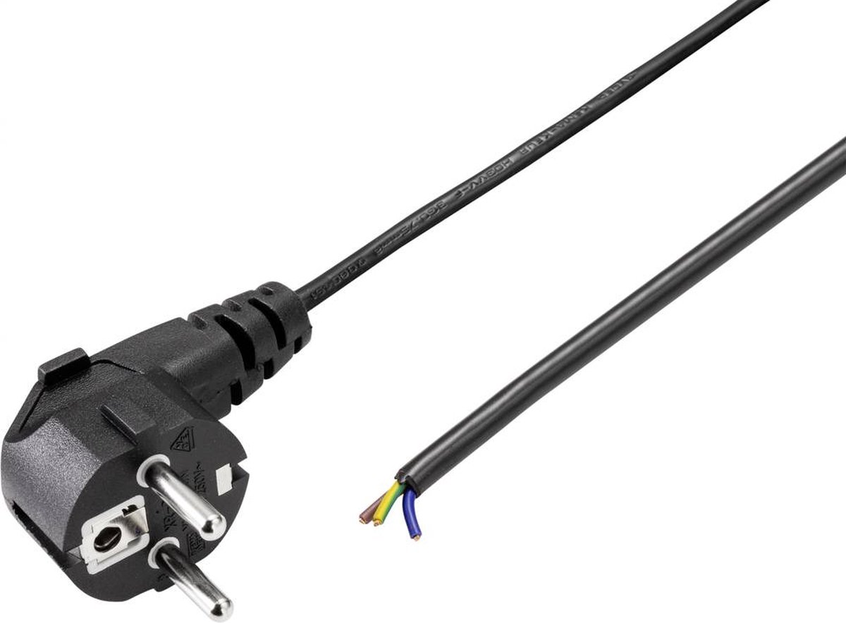 Sygonix SY-5044220 Stroom Aansluitkabel Zwart 1.50 m