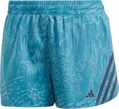 adidas Performance Run Icons 3-Stripes Allover Print Hardloopshort - Dames - Turquoise- S 4"