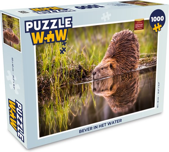 Puzzel Bever in het water