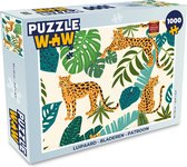 Puzzel Jungle - Luipaard - Planten - Patroon - Meiden - Jongens - Legpuzzel - Puzzel 1000 stukjes volwassenen