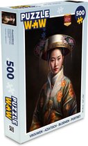 Puzzel Vrouwen - Aziatisch - Bloemen - Portret - Legpuzzel - Puzzel 500 stukjes
