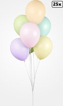 25x Ballon de Luxe mélange pastel couleurs 30cm - biodégradable - Festival party fête anniversaire pays thème air hélium