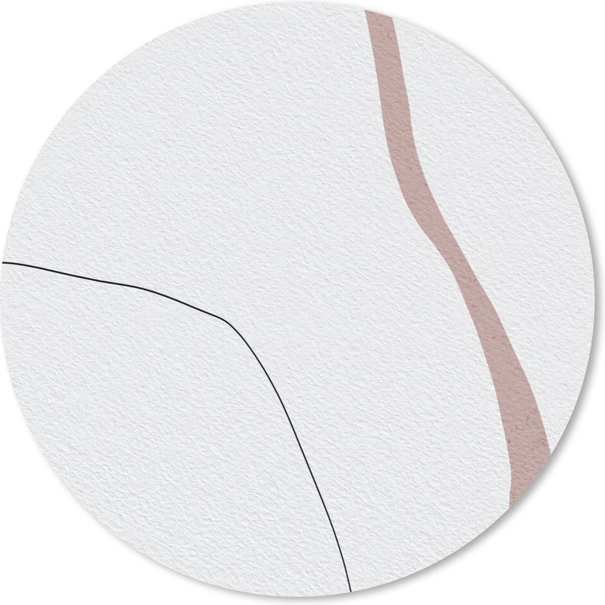 Muismat rond 20x20 cm - Mousepad Lijn - Pastel - Design - Ronde muismatten