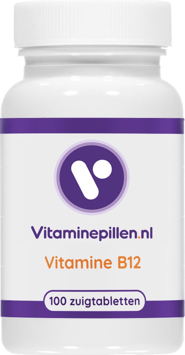 Goedkoopste Vitaminepillen.nl | Vitamine B12 | Zuigtabletten | 100 stuks | Helpt bij vermoeidheid, goed voor geheugen, concentratievermogen en de gemoedstoestand | Vegan friendly!