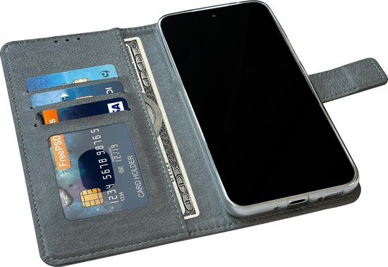 Coque Samsung Galaxy A13 4G Grijs - Wallet Book Case - Porte-Cartes & Languette Magnétique