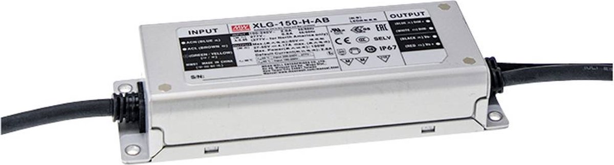 Mean Well XLG-150-H-AB LED-driver Constant vermogen 150 W 2680 - 4170 mA 27 - 56 V/DC 3-in-1 dimmer, Geschikt voor meub
