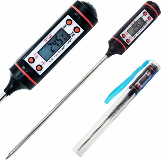 2 Stuks Digitale Keukenthermometer, Thermometer Koken Met Lange Sondes Waterthermometer Voor Het Koken Grillthermometer De Keuken Om Te Bakken Babyvoeding 1357567405